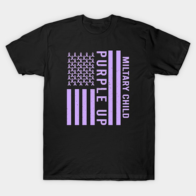 Purple Up Military Child Month T-Shirt by Shaniya Abernathy